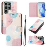 For Samsung Galaxy S23 Ultra 5G Art Colored Drawing Pattern Leather Phone Case(Graffiti puzzle)