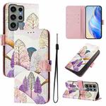 For Samsung Galaxy S23 Ultra 5G Art Colored Drawing Pattern Leather Phone Case(Landscape)