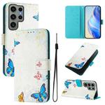 For Samsung Galaxy S23 Ultra 5G Art Colored Drawing Pattern Leather Phone Case(Butterfly house)