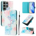 For Samsung Galaxy S23 Ultra 5G Art Colored Drawing Pattern Leather Phone Case(LOVE ME)