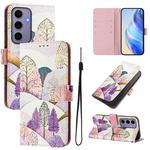 For Samsung Galaxy S24 5G Art Colored Drawing Pattern Leather Phone Case(Landscape)