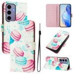 For Samsung Galaxy S24 5G Art Colored Drawing Pattern Leather Phone Case(Cake)