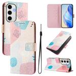 For Samsung Galaxy S24 FE 5G Art Colored Drawing Pattern Leather Phone Case(Graffiti puzzle)