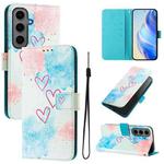 For Samsung Galaxy S24+ 5G Art Colored Drawing Pattern Leather Phone Case(LOVE ME)
