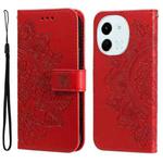 For Tecno Spark 30 5G / Pova 6 Neo 5G Seven-petal Flowers Embossing Leather Phone Case(Red)