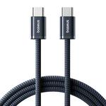 Baseus Smart Series 4 100W Type-C to Type-C Fast Charging Data Cable, Length: 1m(Dark Blue)