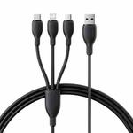 Baseus 0.8m Ultra-Fast 3 in 1 3.5A Fast Charging Cable(Black)