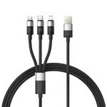 Baseus Star Speed 1.5m PD100W 3 in 1 Fast Charging Cable(Black)