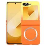 For Samsung Galaxy Z Flip5 Liquid PC Gradient MagSafe Phone Case(Yellow Orange)