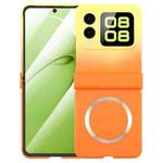 For Huawei nova Flip Liquid PC Gradient MagSafe Phone Case(Yellow Orange)