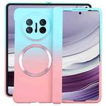 For Huawei Mate X5 / X3 Liquid PC Gradient MagSafe Phone Case(Blue Pink)