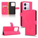 For Xiaomi Poco M7 Pro 5G Skin Feel Magnetic Flip Leather Phone Case(Rose Red)