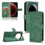 For Xiaomi 15 Ultra Skin Feel Magnetic Flip Leather Phone Case(Green)