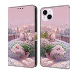 For iPhone 13 mini Fresh Painted Leather Phone Case(Garden)