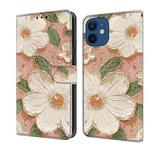 For iPhone 12 mini Fresh Painted Leather Phone Case(Sunflower)
