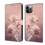 For iPhone 11 Pro Fresh Painted Leather Phone Case(Ceramic Flowers)