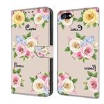 For iPhone 7 Plus / 8 Plus Fresh Painted Leather Phone Case(Colored Flowers)