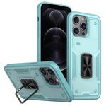 For iPhone 12 Pro Ring Holder PC Hybrid TPU Phone Case(Blue)