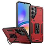 For Samsung Galaxy A05s Ring Holder PC Hybrid TPU Phone Case(Red)