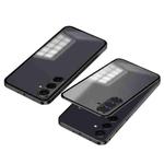 For Samsung Galaxy S24 FE 5G Snap Buckle Metal Frame Frosted Phone Case(Black)