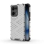 For OPPO Reno13 5G Global Honeycomb Shockproof Phone Case(White)