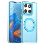 For Motorola Edge 60 Fusion Candy Magsafe PC Hybrid TPU Phone Case(Blue)