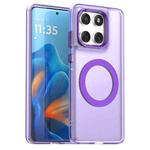 For Motorola Edge 60 Fusion Candy Magsafe PC Hybrid TPU Phone Case(Purple)