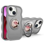 For iPhone 13 Mirror Holder MagSafe Phone Case(Grey)