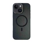 For iPhone 13 Carbon Fiber MagSafe Magnetic Phone Case(Black)