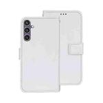 For Samsung Galaxy S24 FE 5G idewei Crazy Horse Texture Leather Phone Case(White)