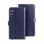 For Samsung Galaxy S24 FE 5G idewei Crazy Horse Texture Leather Phone Case(Blue)