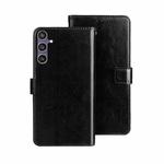 For Samsung Galaxy S24 FE 5G idewei Crazy Horse Texture Leather Phone Case(Black)