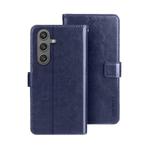For Samsung Galaxy S25 5G idewei Crazy Horse Texture Leather Phone Case(Blue)