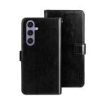 For Samsung Galaxy S25+ 5G idewei Crazy Horse Texture Leather Phone Case(Black)