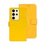 For Samsung Galaxy S25 Ultra 5G idewei Crazy Horse Texture Leather Phone Case(Yellow)