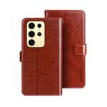 For Samsung Galaxy S25 Ultra 5G idewei Crazy Horse Texture Leather Phone Case(Brown)