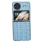 For vivo X Flip Plaid Fabric PC Protective Phone Case(Blue)