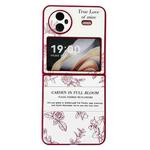 For vivo X Flip Sketch Flower Pattern Phone Case(Rose)