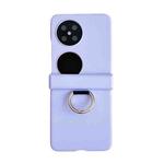 For Huawei P50 Pocket / Pocket 2 Ultra-thin Skin Feel Ring Phone Case with Hinge(Purple)