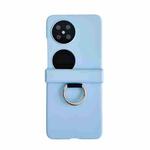 For Huawei P50 Pocket / Pocket 2 Ultra-thin Skin Feel Ring Phone Case with Hinge(Sky Blue)