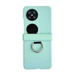 For Huawei P50 Pocket / Pocket 2 Ultra-thin Skin Feel Ring Phone Case with Hinge(Mint Green)