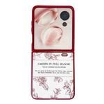 For Honor Magic V Flip Sketch Flower Pattern Phone Case(Rose)