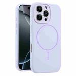 For iPhone 16 Pro Max Fine Hole Liquid Silicone MagSafe Phone Case(Lilac)