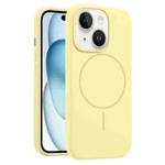 For iPhone 15 Liquid Silicone MagSafe Phone Case(Yellow)