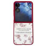 For Xiaomi Mix Flip Sketch Flower Pattern Phone Case(Rose)