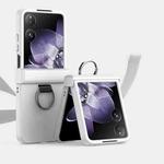 For Xiaomi Mix Flip Ultra-thin Skin Feel Ring Phone Case with Hinge(White)