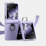 For Xiaomi Mix Flip Ultra-thin Skin Feel Ring Phone Case with Hinge(Purple)