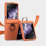For Xiaomi Mix Flip Ultra-thin Skin Feel Ring Phone Case with Hinge(Orange)