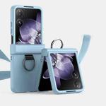 For Xiaomi Mix Flip Ultra-thin Skin Feel Ring Phone Case with Hinge(Sky Blue)