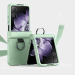 For Xiaomi Mix Flip Ultra-thin Skin Feel Ring Phone Case with Hinge(Mint Green)